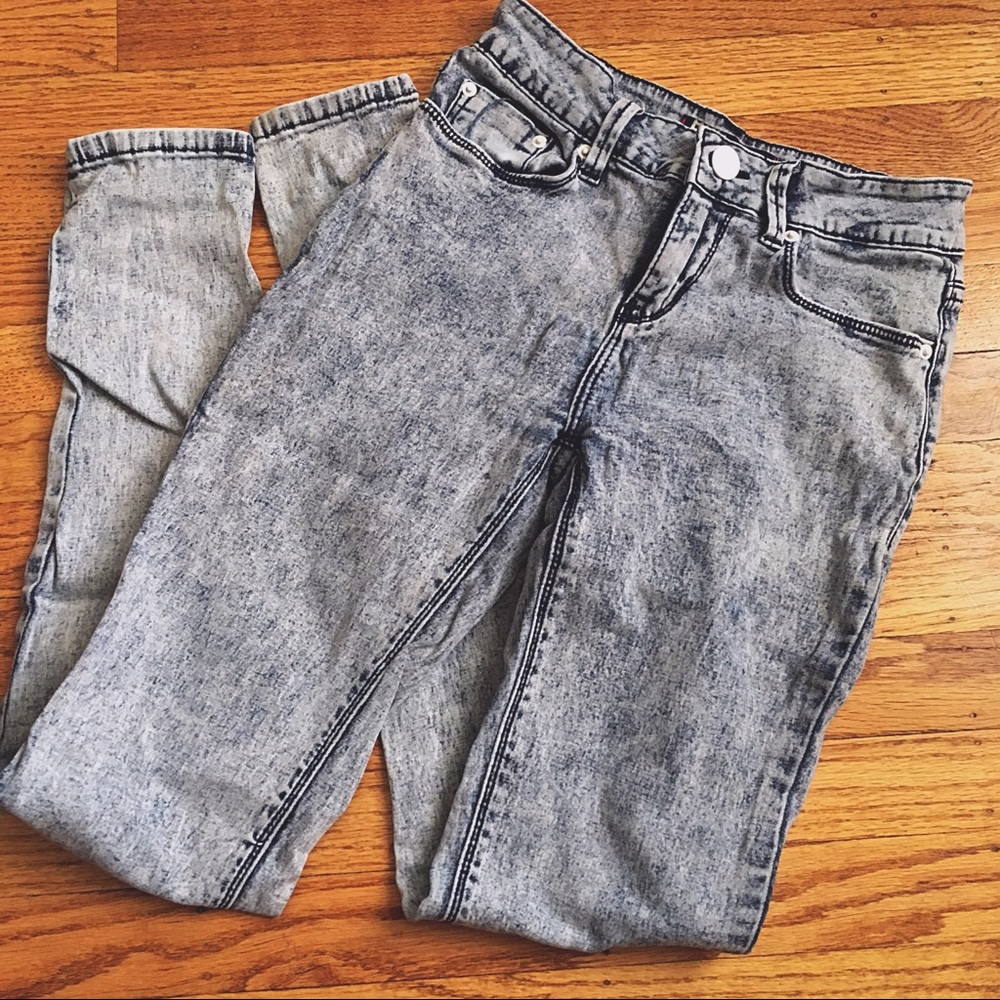 BDG acid wash high rise jeans